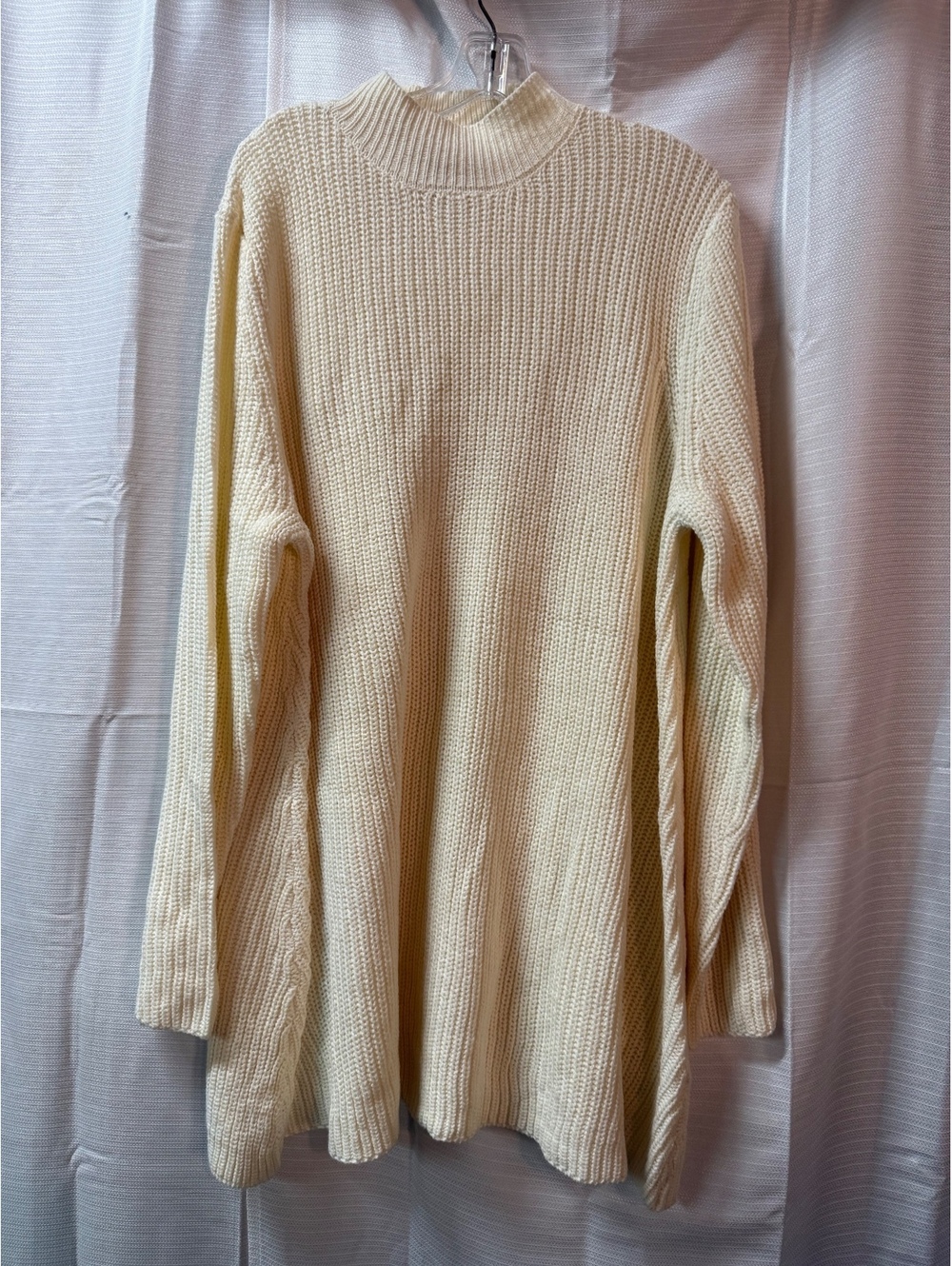 Woman Within Women's Plus Size 1X Cream Acrylic Knit Sweater - Picture 1 of 4